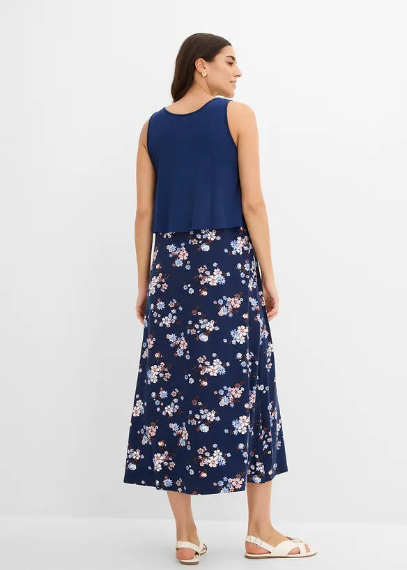Shirt-Maxikleid aus feiner Viskose, bonprix