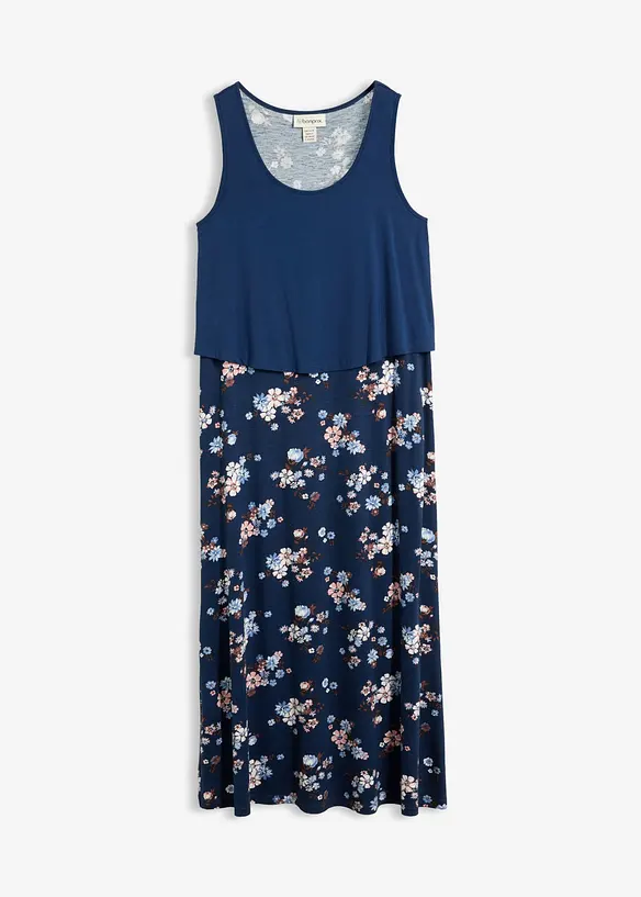 Shirt-Maxikleid aus feiner Viskose, bonprix