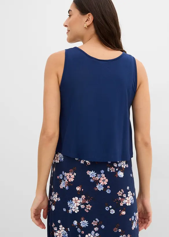 Shirt-Maxikleid aus feiner Viskose, bonprix