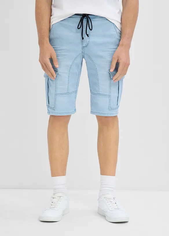 Bermuda en sweat effet jean, regular, bonprix