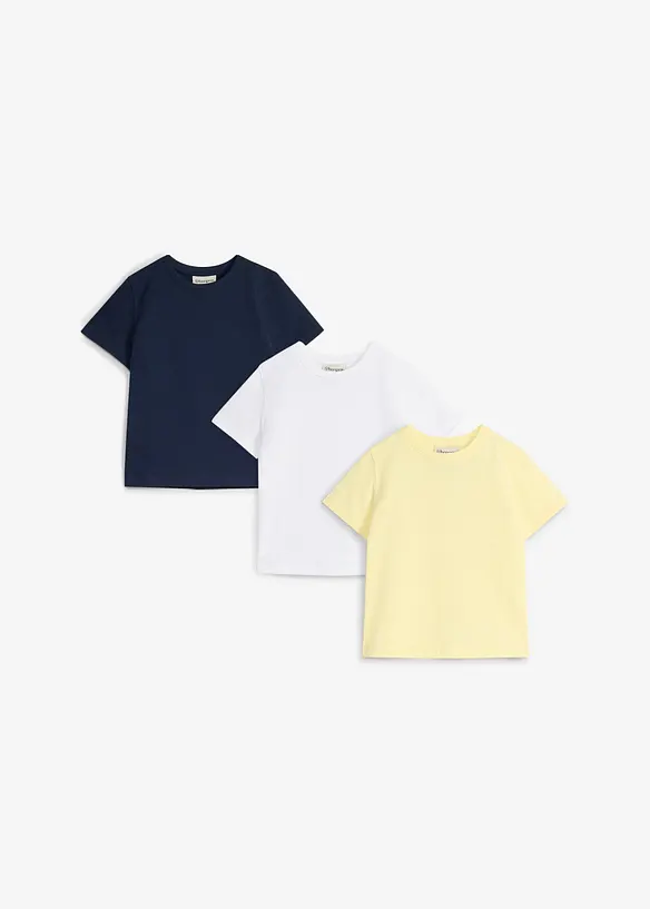 Lot de 3 T-shirts 100% coton, bonprix