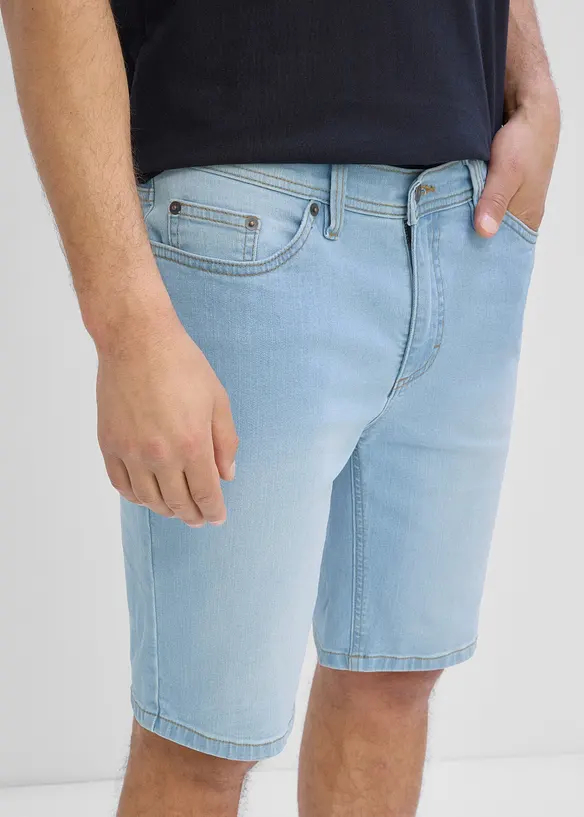Lot de 2 bermudas en jean extensible, regular, bonprix
