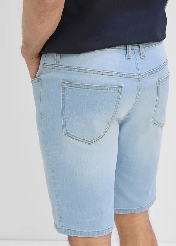Lot de 2 bermudas en jean extensible, regular, bonprix