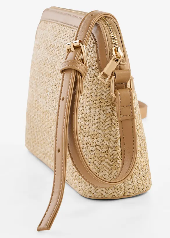 Sac &agrave; bandouli&egrave;re aspect paille, bonprix