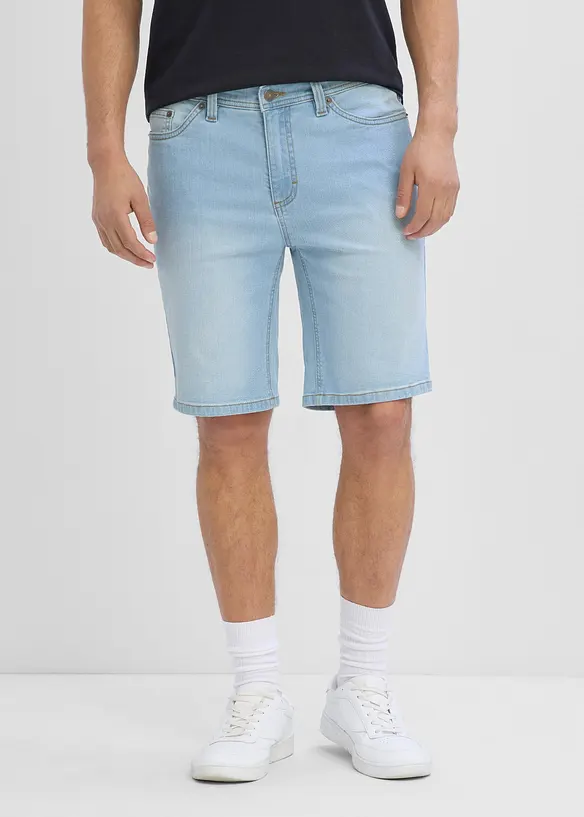 Lot de 2 bermudas en jean extensible, regular, bonprix