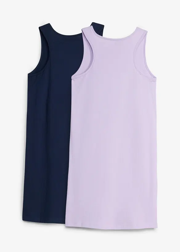 Jerseykleid aus reiner Bio-Baumwolle (2er Pack), bonprix