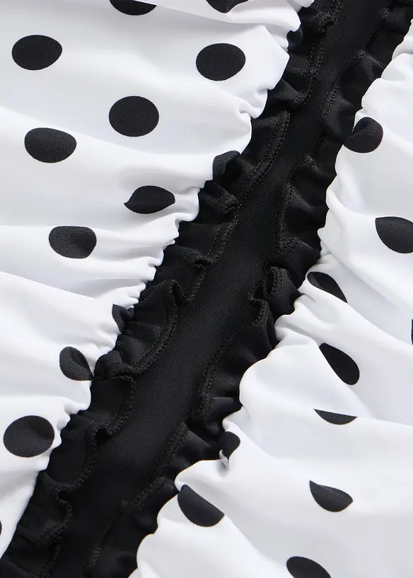 Maillot 1 pi&egrave;ce sculptant &agrave; fronces, maintien mod&eacute;r&eacute;, bonprix