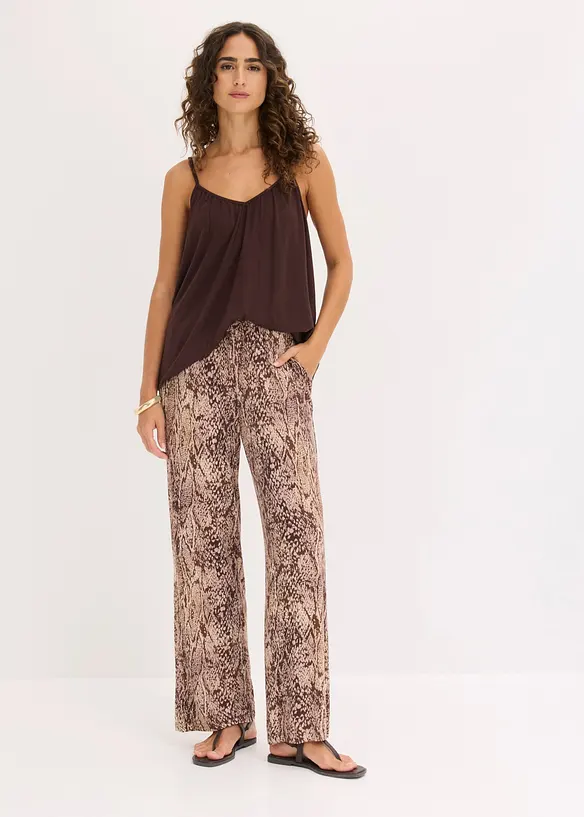 Pantalon fluide en jersey viscose, bonprix