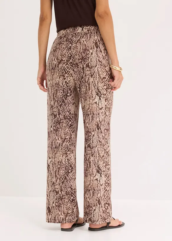 Pantalon fluide en jersey viscose, bonprix