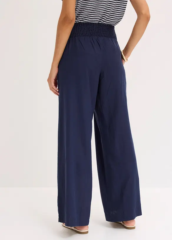 Marlenehose aus luftigem Leinen-Mix, bonprix