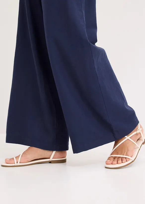 Marlenehose aus luftigem Leinen-Mix, bonprix