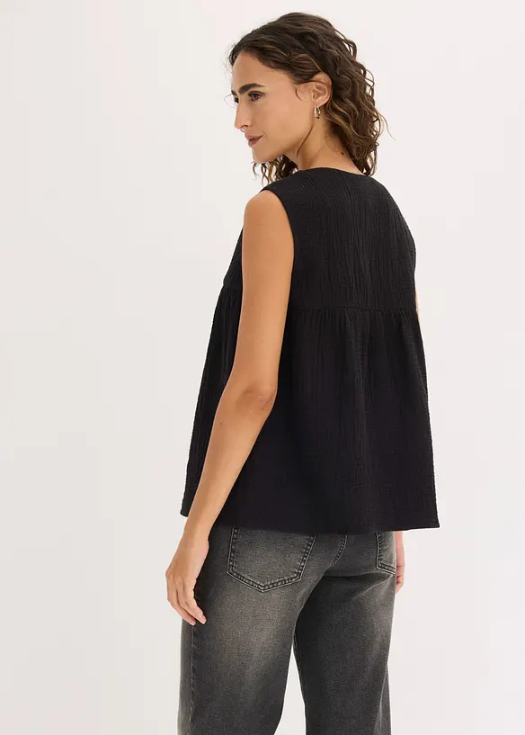 Musselin-Blusentop, bonprix
