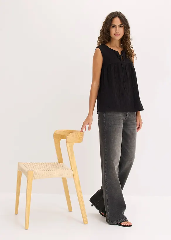 Musselin-Blusentop, bonprix