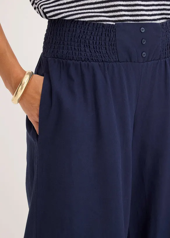 Marlenehose aus luftigem Leinen-Mix, bonprix