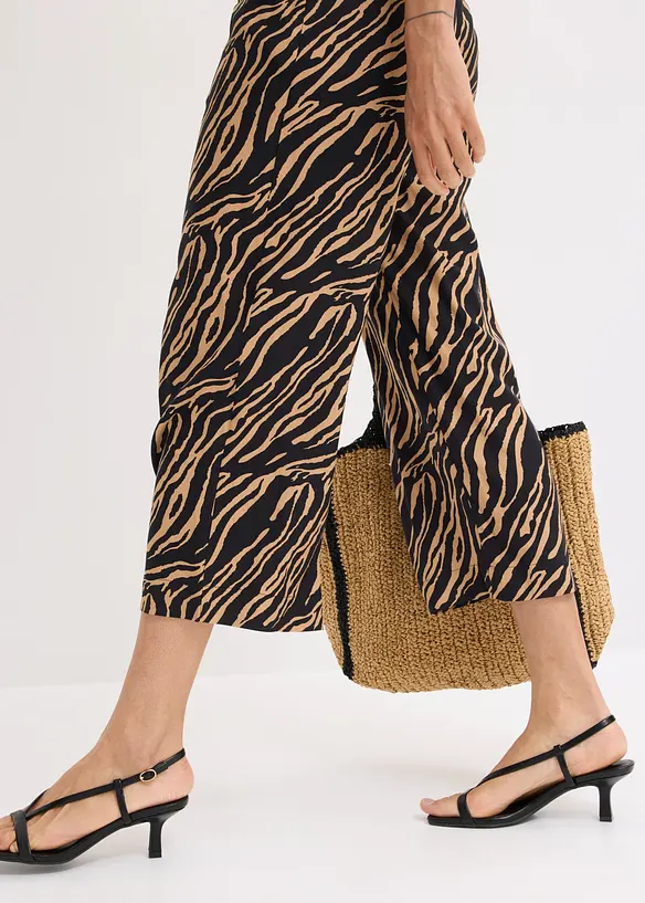 Pantalon en viscose, taille &eacute;lastiqu&eacute;e, bonprix