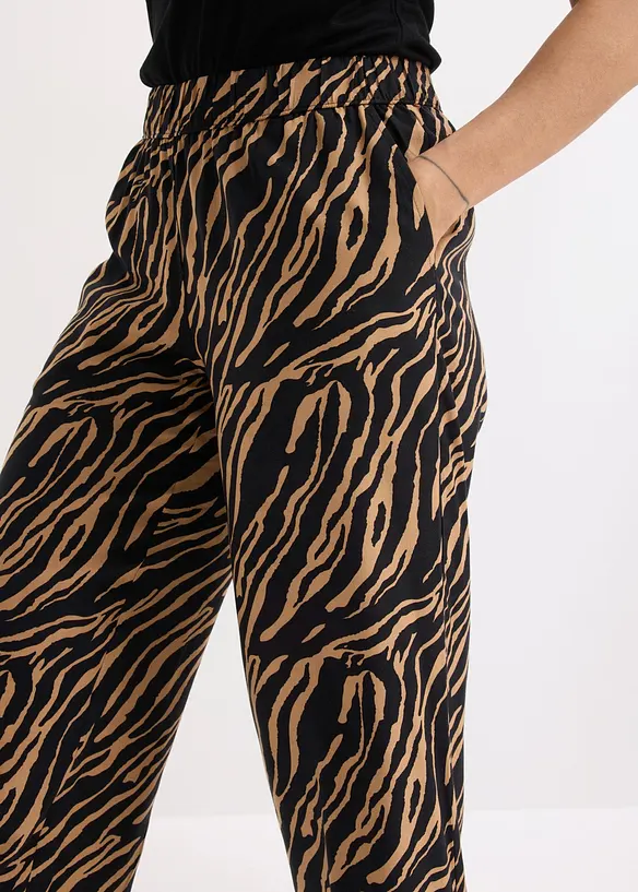 Pantalon en viscose, taille &eacute;lastiqu&eacute;e, bonprix