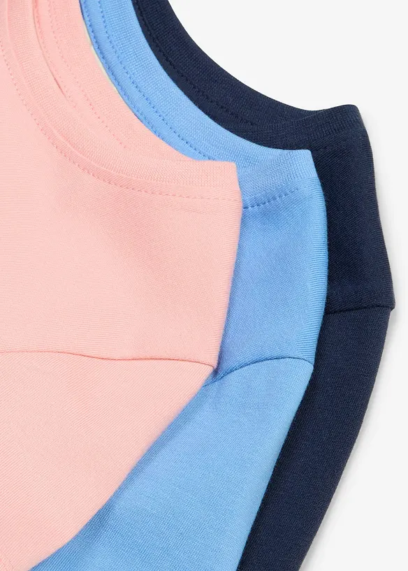 Lot de 3 T-shirts 100% coton, bonprix