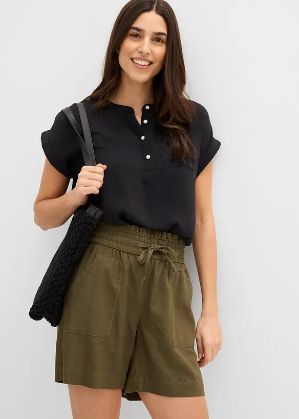 Short en lin m&eacute;lang&eacute;, bonprix