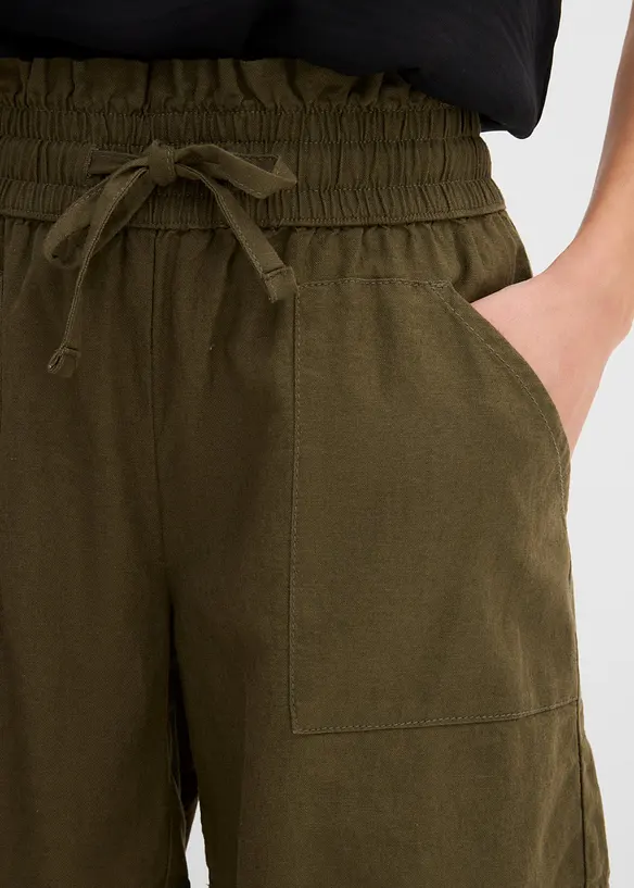 Short en lin m&eacute;lang&eacute;, bonprix