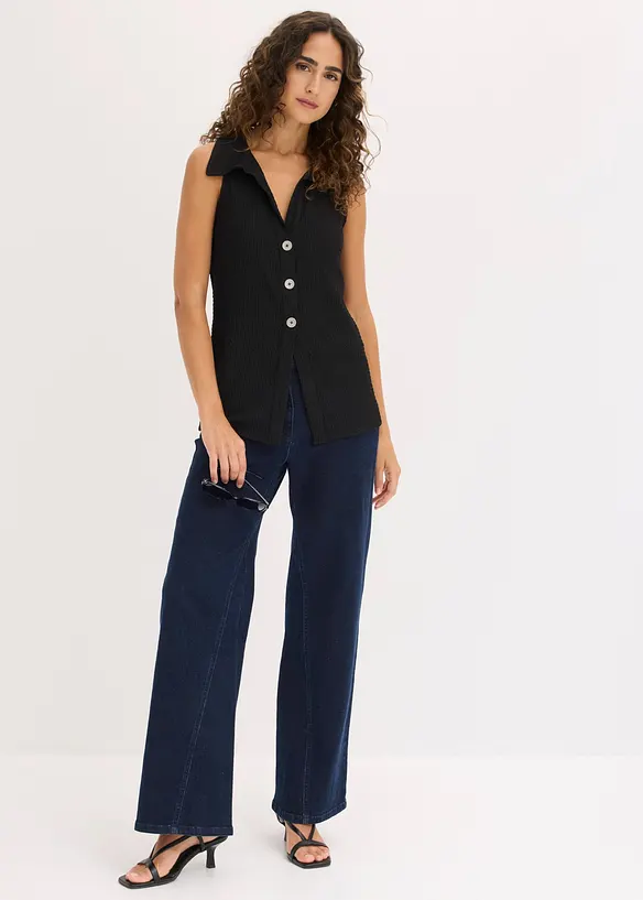Top en cr&ecirc;pe textur&eacute;, bonprix