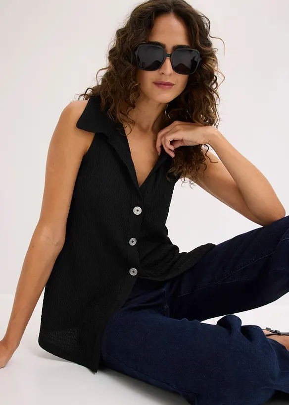 Top en cr&ecirc;pe textur&eacute;, bonprix