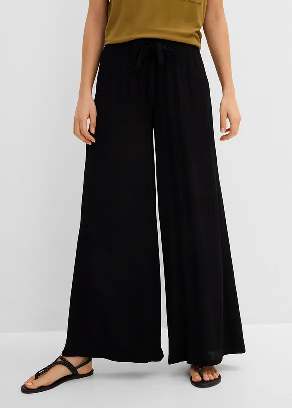 Pantalon large en viscose fine, bonprix