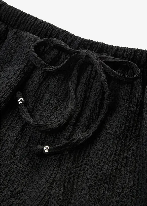 Short en cr&ecirc;pe textur&eacute; avec taille &eacute;lastiqu&eacute;e, bonprix
