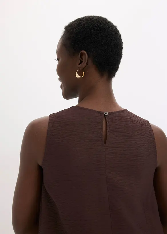 Top fluide sans manches en viscose m&eacute;lang&eacute;e, bonprix