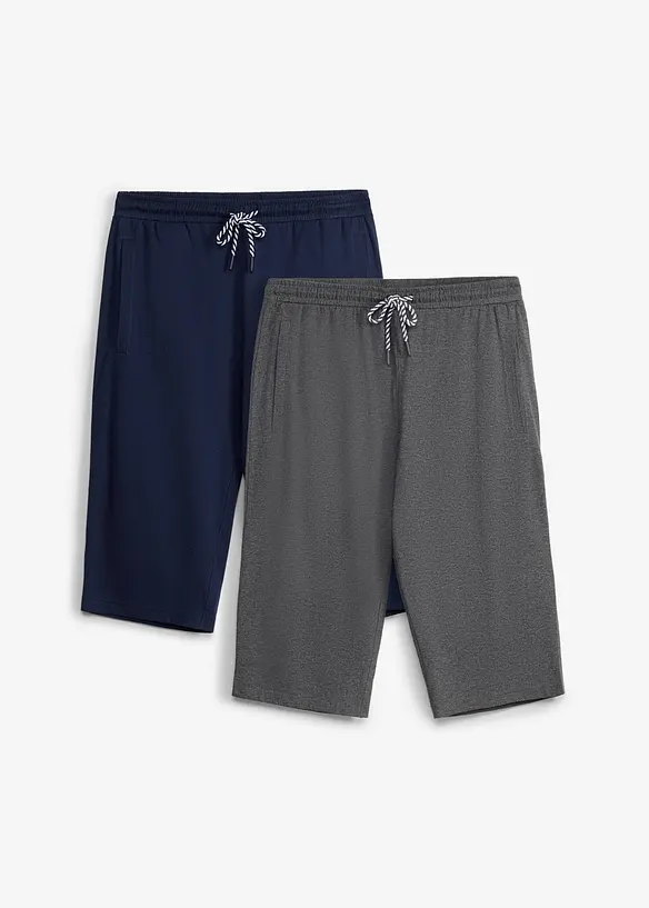 Lot de 2 bermudas en jersey 100% coton, bonprix