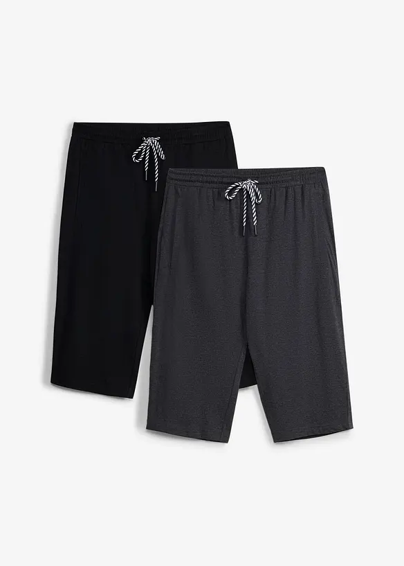 Jersey-Longshorts aus reiner Bio-Baumwolle (2er Pack), bonprix