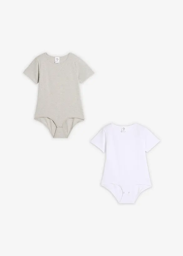 Body mit weicher Baumwolle (2er Pack), bonprix