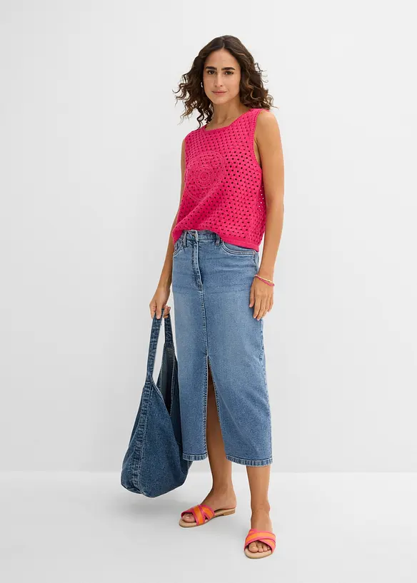 Top en crochet 100% coton, bonprix