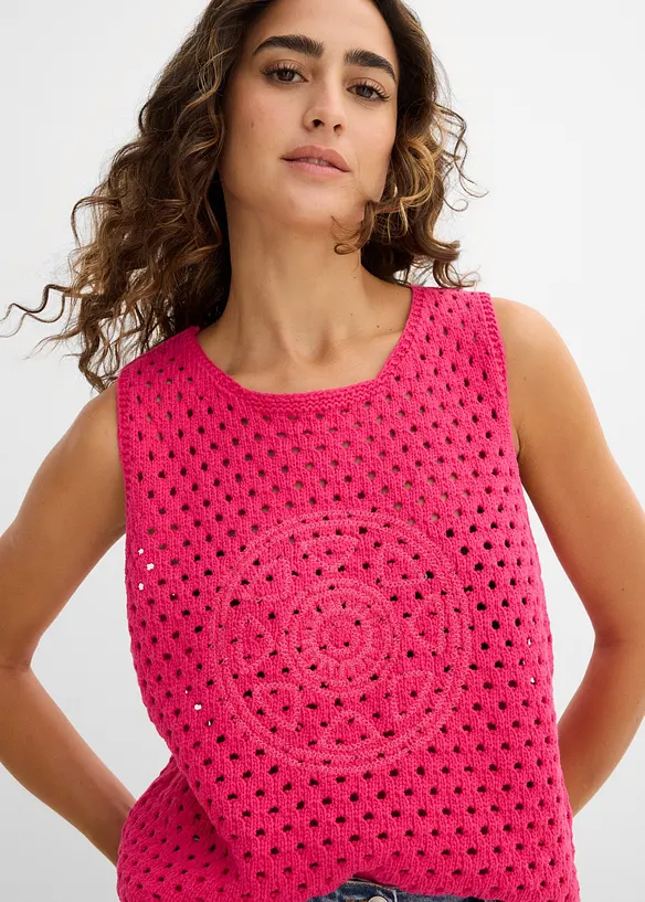 Top en crochet 100% coton, bonprix