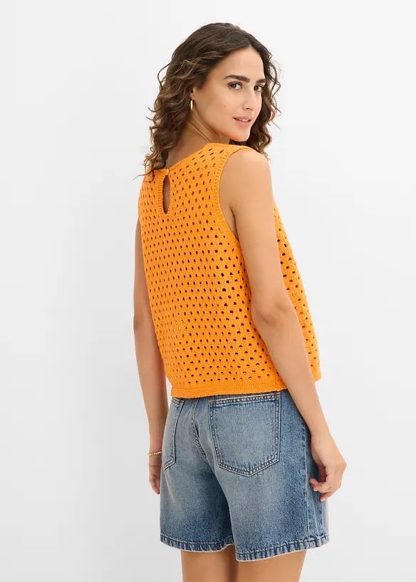 Crochet Top aus reiner Baumwolle, bonprix