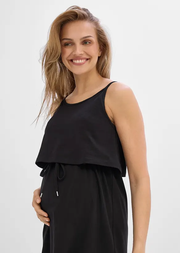 2-in-1 Umstandskleid mit Stillfunktion aus Bio-Baumwolle, bonprix