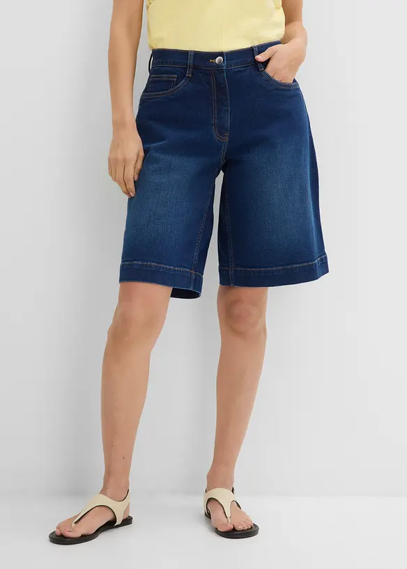 Bermuda en jean, taille mi-haute, bonprix