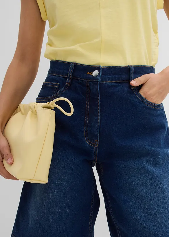 Bermuda en jean, taille mi-haute, bonprix