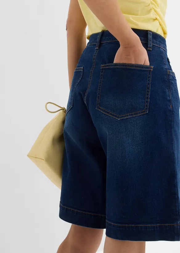 Bermuda en jean, taille mi-haute, bonprix