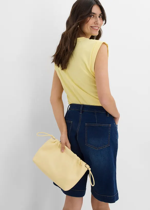 Bermuda en jean, taille mi-haute, bonprix
