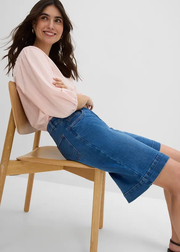 Jeans-Bermuda Mid Waist aus Bio-Baumwolle, bonprix
