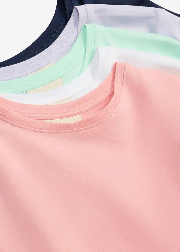 Lot de 5 T-shirts 100% coton, bonprix