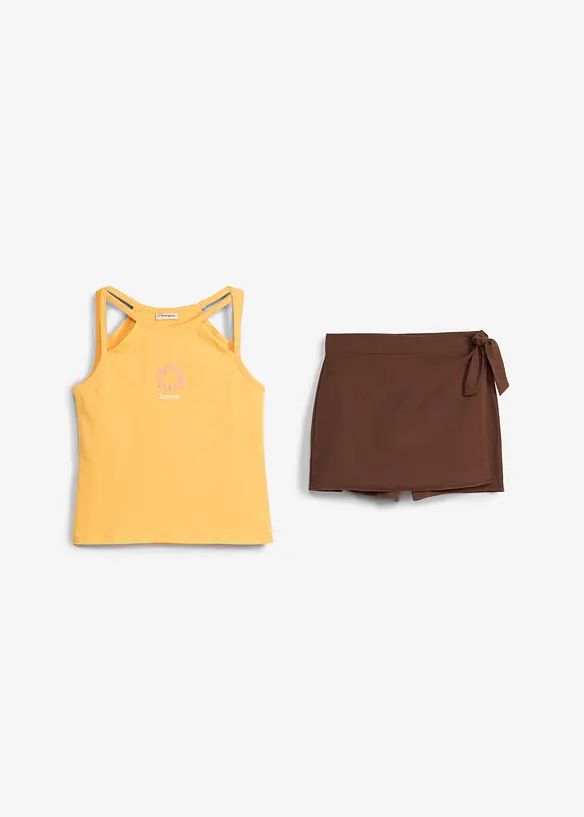 Top et jupe-short 100% coton (ens. 2 pces), bonprix