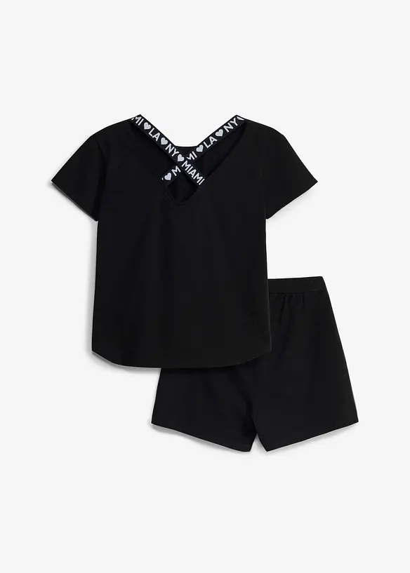Shirt und Shorts aus elastischem Bio-Baumwoll-Mix (2-tlg.Set), bonprix