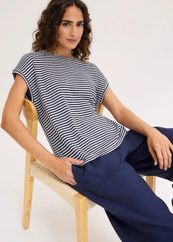 T-shirt en viscose m&eacute;lang&eacute;e, bonprix