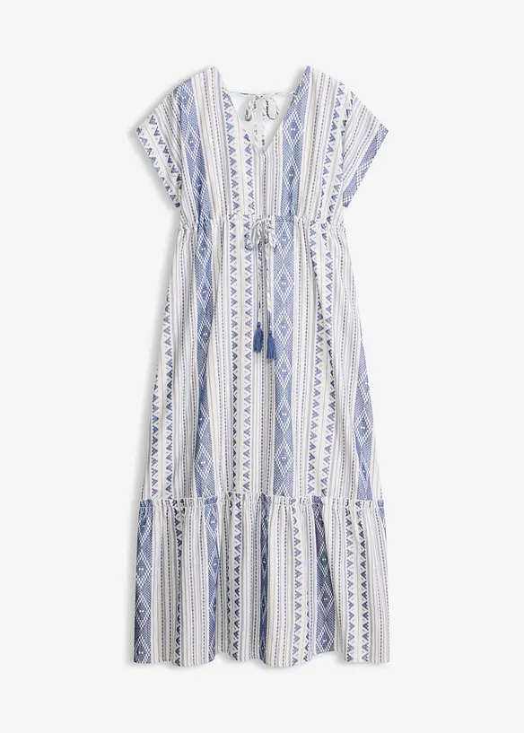 Robe midi en coton m&eacute;lang&eacute;, bonprix