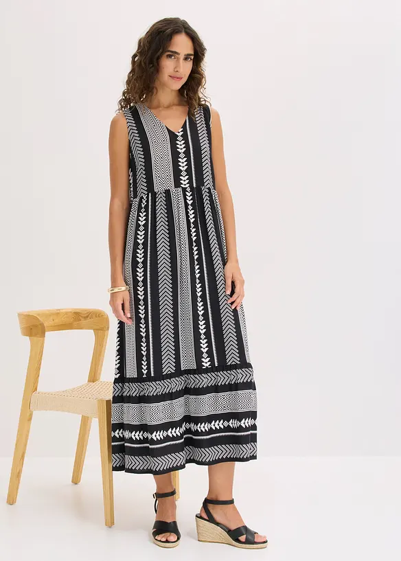 Maxikleid aus flie&szlig;ender Viskose, bonprix