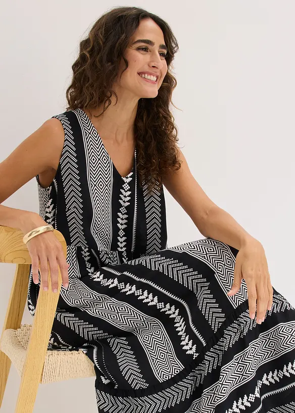 Maxikleid aus flie&szlig;ender Viskose, bonprix