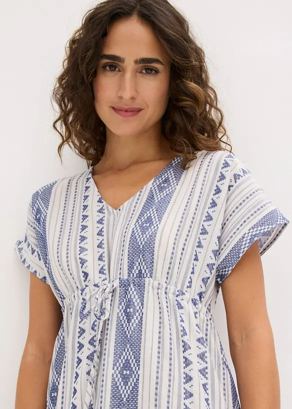 Robe midi en coton m&eacute;lang&eacute;, bonprix