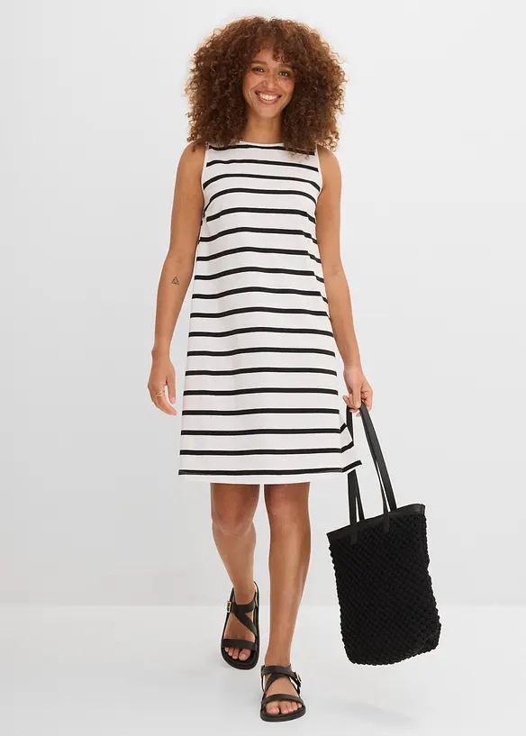 Jerseykleid aus elastischen Bio-Baumwoll-Mix, bonprix