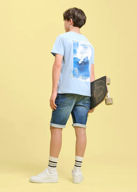 T-shirt 100% coton &agrave; imprim&eacute; dos, bonprix